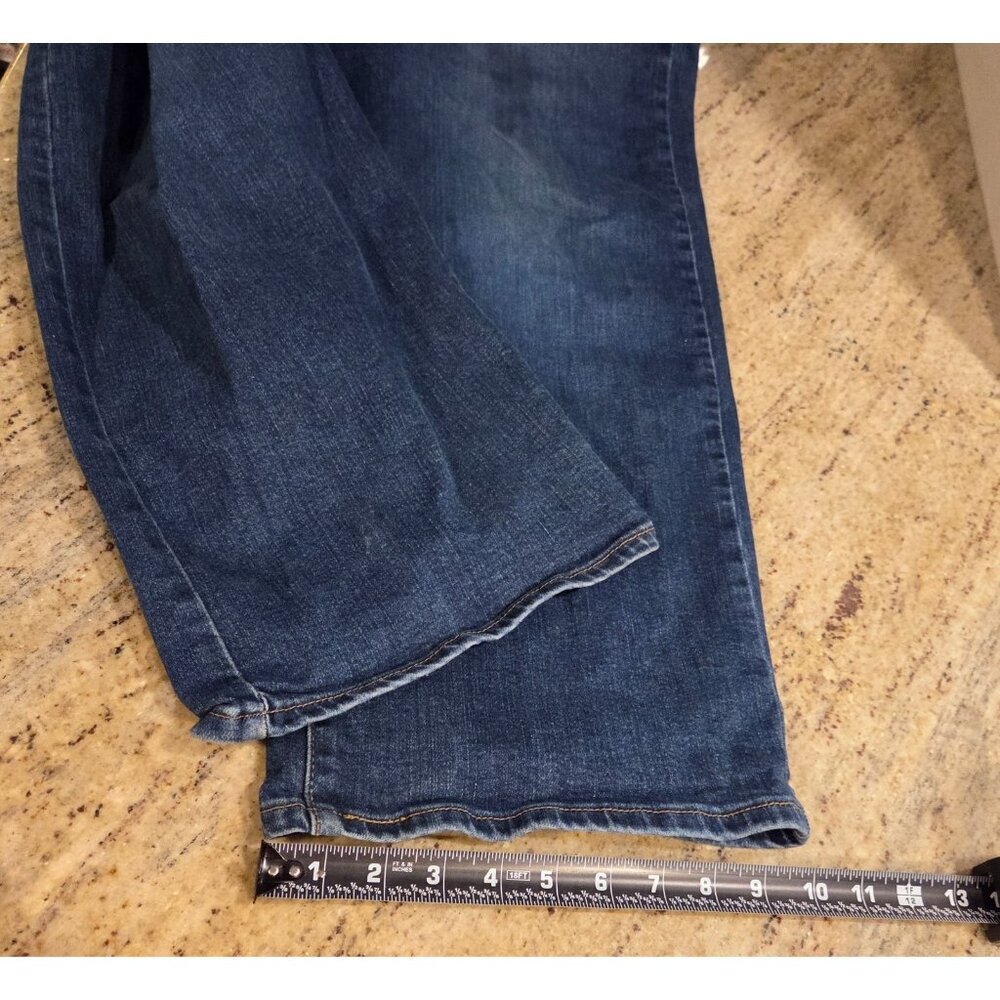 Levis High Rise Wide Leg Stretch Jeans Womens 31 *Back Hem Distress* Skater - Picture 7 of 16